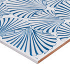 Revestimento para Piscina Cerâmica Shell Concha2 Fundo Azul 20x20cm Eliane