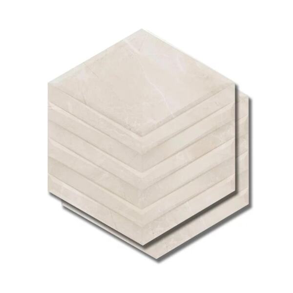 Revestimento Porcelanato Hexagonal 17,4x17,4cm Caixa 0,26cm²