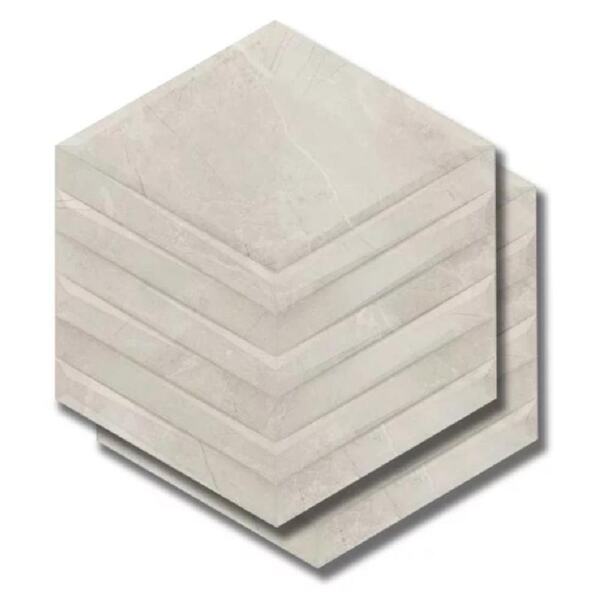 Revestimento Porcelanato Hexagonal 17,4x17,4cm Caixa 0,26cm²