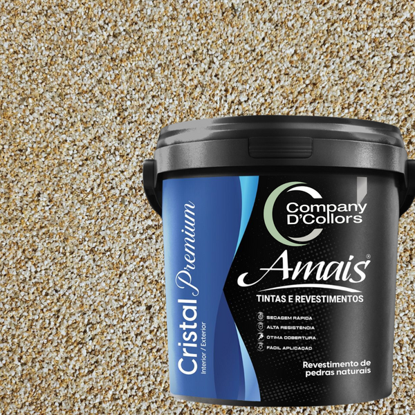 Revestimento Premium Pedras Naturais - Ouro Paglia 23kg Crist