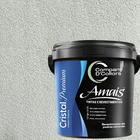 Revestimento Textura Pedras Naturais - Branco 23kg Cristal Am