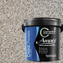 Revestimento Textura Pedras Naturais - Café Branco 23kg Crist