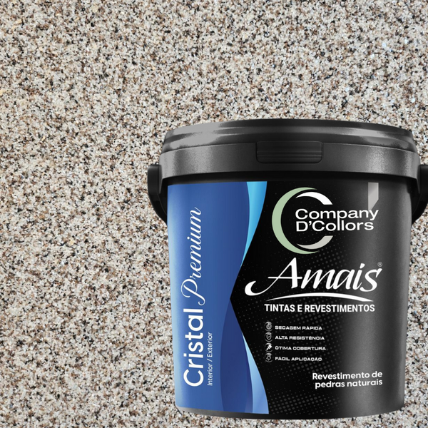 Revestimento Textura Pedras Naturais - Café Branco 23kg Crist