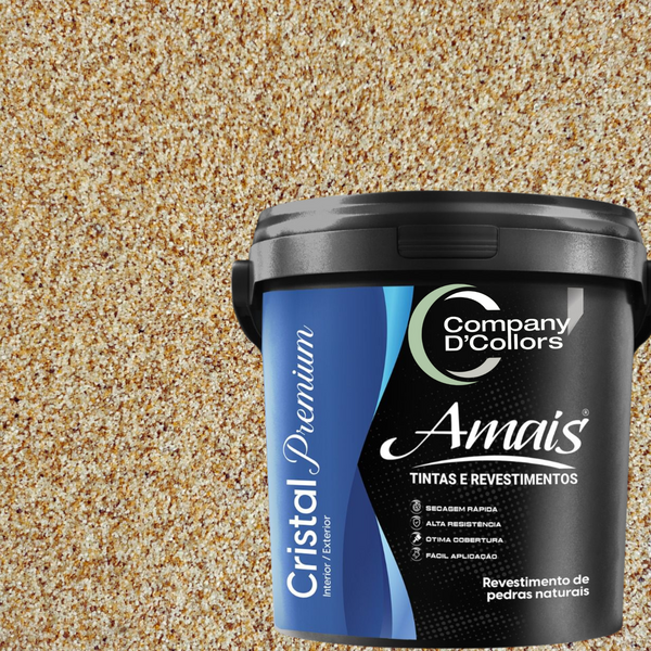 Revestimento Textura Pedras Naturais - Capri Médio 23kg Crist