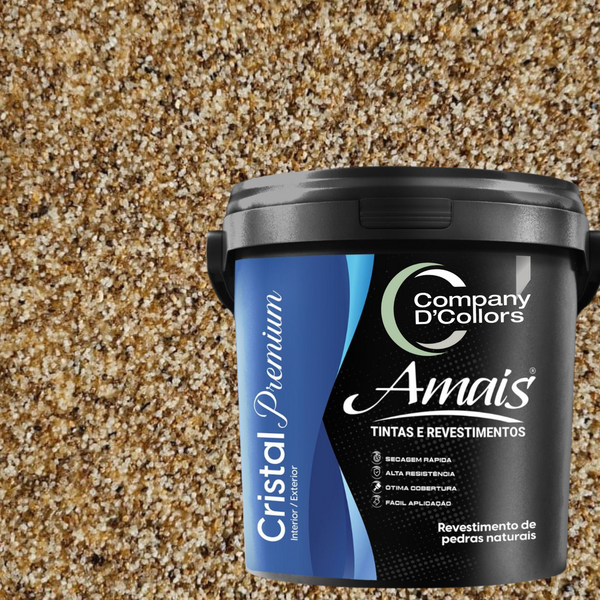 Revestimento Textura Pedras Naturais - Opala 23kg Cristal Ama