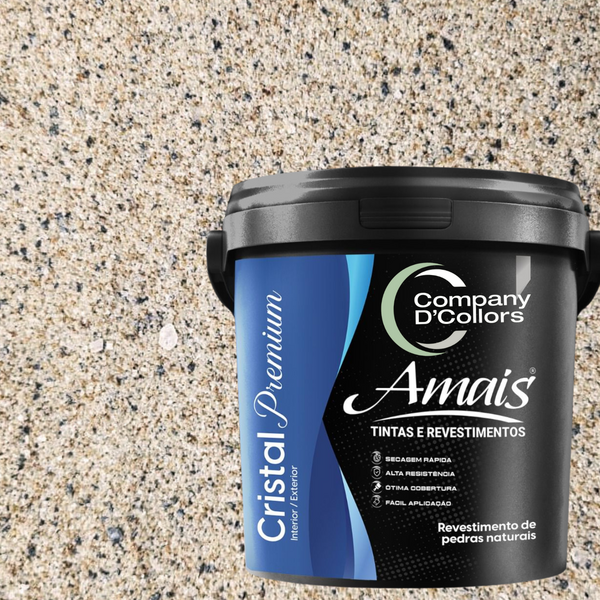 Revestimento Textura Pedras Naturais - Rajada Black 23kg Cris