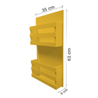 Revisteiro De Parede Porta Revistas Livros Amarelo Laca