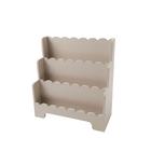 Revisteiro de MDF com 3 Prateleiras Nude Doce Infncia 65x60x30cm 6kg Leiturinha Agardi
