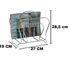 Revisteiro Porta Revista Aramado Cromado Com Alça Schmitt