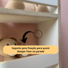 Revisteiro Prateleira Montessori Infantil Porta Livro Branco
