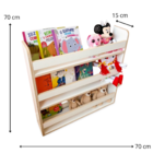 Revisteiro Prateleira Montessori Infantil Porta Livro Branco