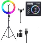 Ring Light De 12 Polegadas Rgb Com Tripé Ajustável 1,6m Para