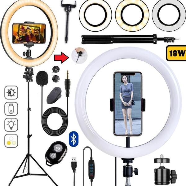 Ring Light Profissional Anel Led Iluminação Completo Tripé +