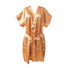 Robe Hobby Cetim Seda Noiva Casamento Madrinha Manga Curta Ta