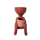 Robert Bob Com Vasinho Sem Planta  Vermelho