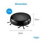 Robô Aspirador De Pó Elgin 3 Em 1 Evo Preto - Bivolt