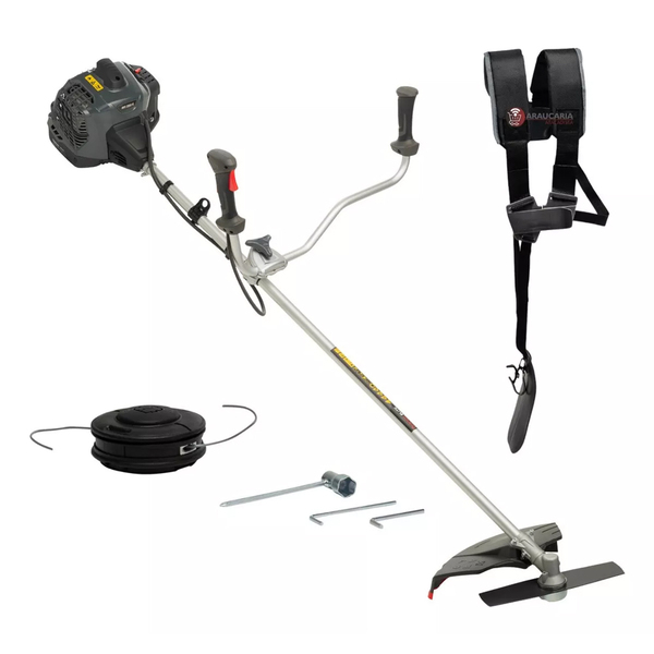 Roçadeira À Gasolina 52,8cc Branco Elite Br250 Profissional