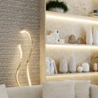 Rocha Leve Revestimento Pedra 3d Filette Cor Branco 1.20m X 0