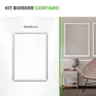 Roda Meio Boiserie Autocolante Kit Cortado 90x120cm Parede