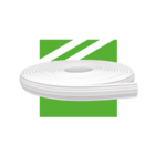 Roda Meio De Eva Boiserie Autocolante Branco Meu Rodapé 3,8cm