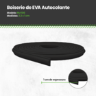 Roda Meio De Eva Boiserie Autocolante Preto Meu Rodapé 2,3cm