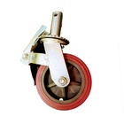 Roda Para Andaime 6 Pu Com Bucha  E Trava Para Andaime Kit Co