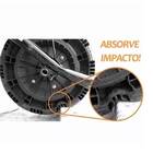 Roda Pneu Carrinho De Mão Plataforma Maciço Não Murcha Eixo 3