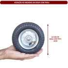 Roda Pneumática 6x2 4 Lonas Rolamento Esfera 90 Kg Colson