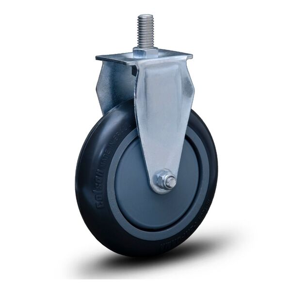 Roda Rodinha Fixo C/ Pino Rosca Pvc 100mm Até 85kg