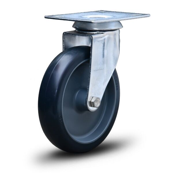 Roda Rodinha Giratória C/ Placa Pvc 100mm Até 70kg