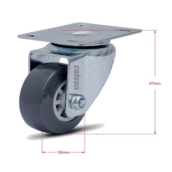 Roda Rodinha Giratória C/ Placa Pvc 50mm Até 45kg | Leroy Merlin