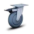 Roda Rodinha Giratória Placa C/ Freio 125mm Reforçada Até100kg