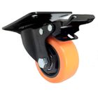 Roda Rodinha Giratória Placa C/ Freio 75mm Borracha Reforçado