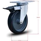 Roda Rodinha Giratória Placa C/freio Pvc 100mm Até 80kg