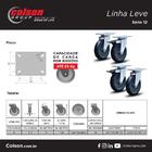 Roda Rodinha Giratória Placa C/freio Pvc 100mm Até 80kg