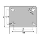 Roda Rodinha Giratória Placa C/freio Pvc 125mm Até75kg
