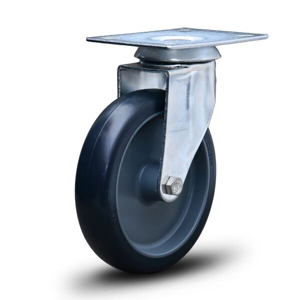 Roda Rodinha Giratória Placa Pvc 125mm Até 75kg