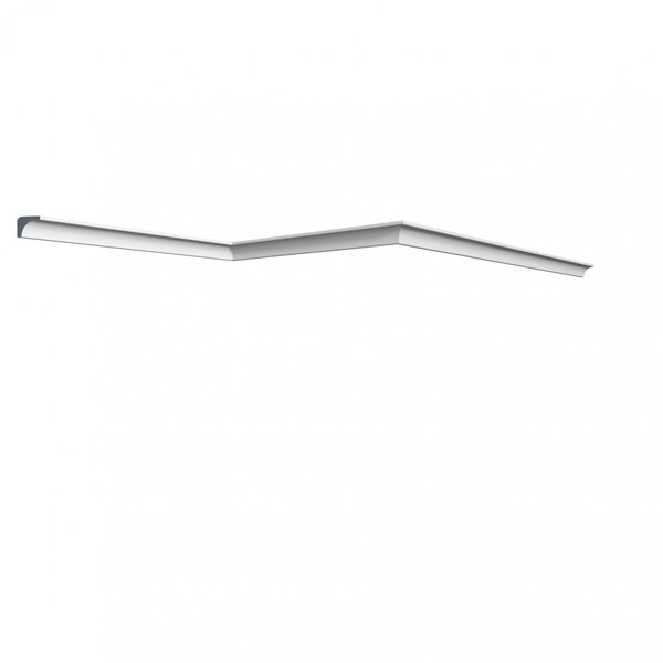 Roda Teto A3 Perfil De Poliestireno - Caixa Com 6 M - Branco