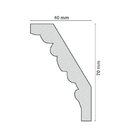 Roda Teto Perfil De Poliestireno Anna - Caixa Com 6 M - Branco