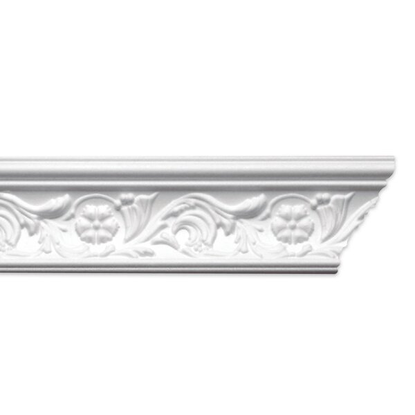 Roda Teto Perfil De Poliestireno Anna - Caixa Com 6 M - Branco