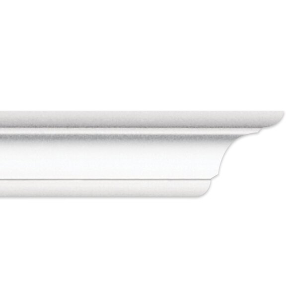 Roda Teto Perfil De Poliestireno C100 - Caixa Com 6 M - Branco