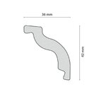 Roda Teto Perfil De Poliestireno M50 - Caixa Com 6 M - Branco