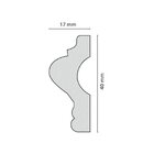 Roda Teto Perfil De Poliestireno U40 - Caixa Com 6 M - Branco