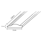 Rodameio de MDF Branco RM3A Premium 3x240cm Artens