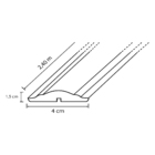Rodameio de MDF Ultra Branco Premium 4x240cm Artens