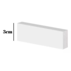 Rodameio Poliestireno 03cm Liso Branco