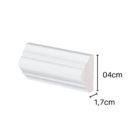 Rodameio Poliestireno 04cm Classico Branco 31004 Arquitech