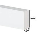 Rodameio Poliestireno 3cm Liso Branco 30003 Arquitech 2,4 Met