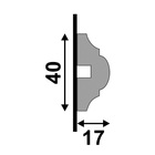 Rodameio Poliestireno Branco 4x17cm Santa Luzia