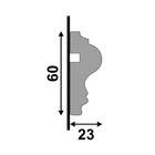 Rodameio Poliestireno Branco 6x23cm Santa Luzia